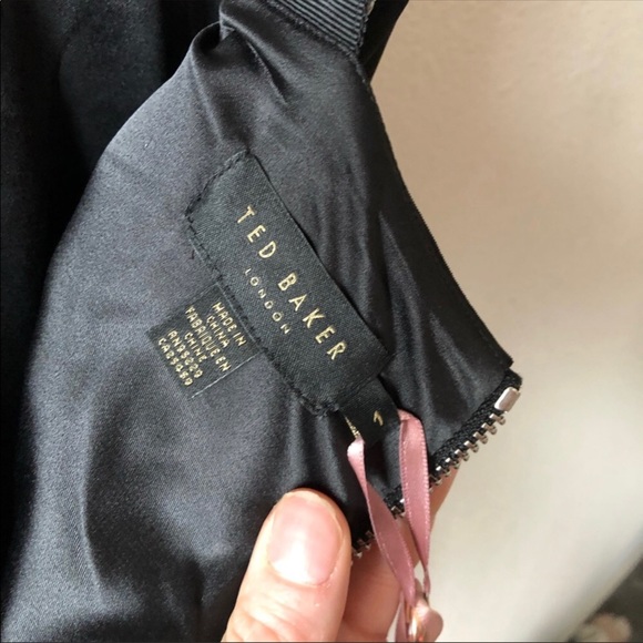 Ted Baker Rhinestone embellished strap black dress - Picture 12 of 12